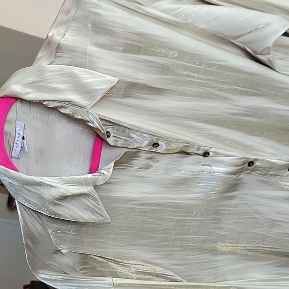 TOPSHOP Oversized Long Sleeve Shirt US4 - Picture 2 of 8